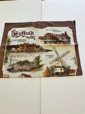 British Cotton Towel Depicting Suffolk